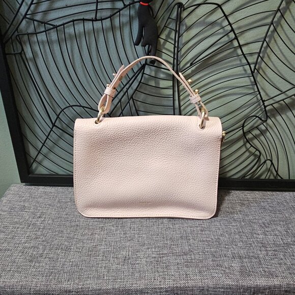 Botkier | Valentina Leather Flap Satchel, 2 Crossbody Straps, Champagne Hardware - Picture 2 of 15